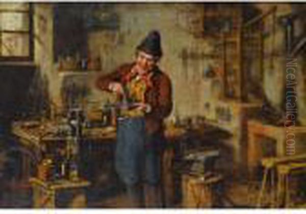 The Lock Maker Oil Painting by Hermann Kern