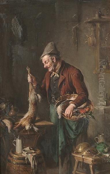 A Handsome Larder Oil Painting by Hermann Kern