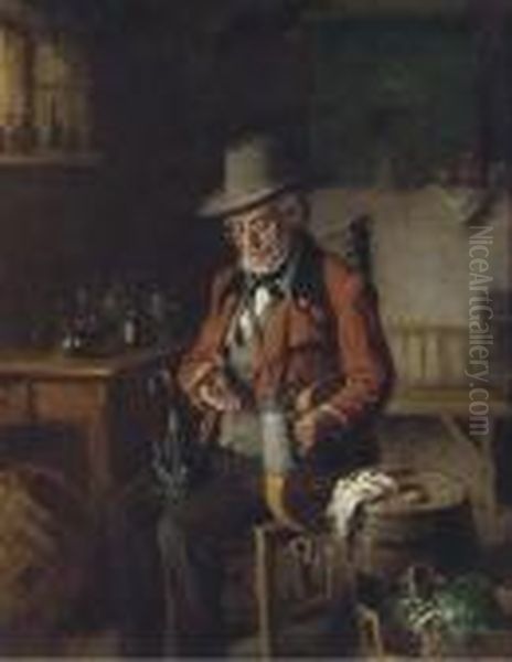 Welcome Refreshment Oil Painting by Hermann Kern