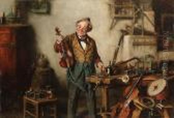 The Instrument Maker Oil Painting by Hermann Kern