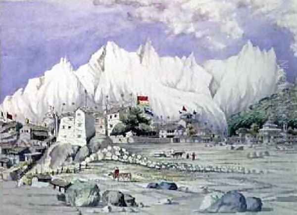 The Town of Keerung May 1855 Oil Painting by Dr. H.A. Oldfield