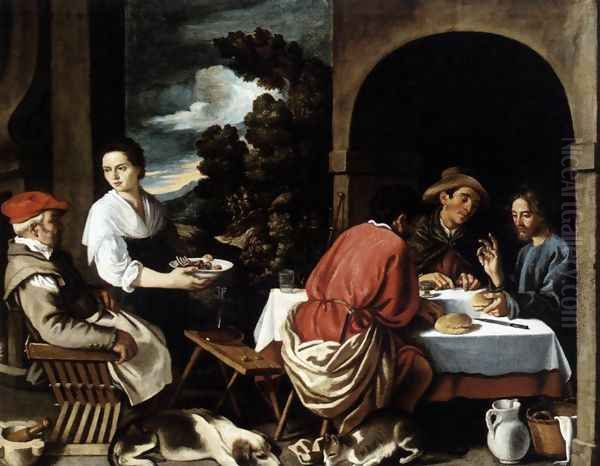 The Supper at Emmaus 1620s Oil Painting by Pedro Orrente