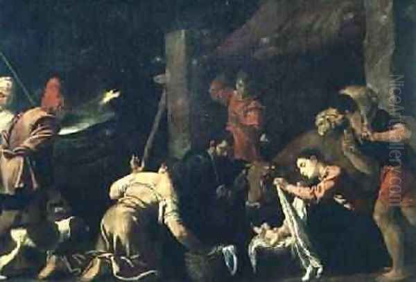 The Adoration of the Shepherds Oil Painting by Pedro Orrente