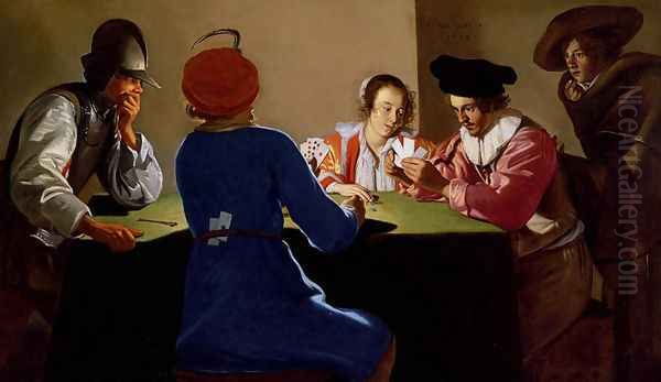 Card-Sharpers 1634 Oil Painting by Jacob van, the Elder Oost