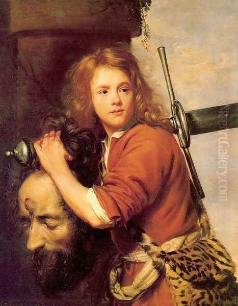 David with the Head of Goliath 1648 Oil Painting by Jacob van, the Elder Oost