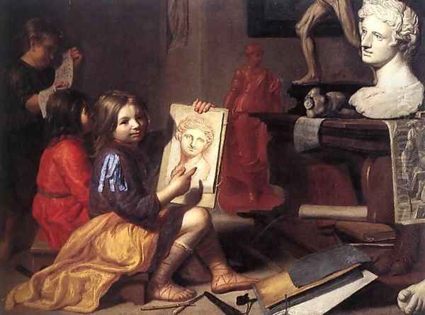 The Artist's Studio Oil Painting by Jacob van, the Elder Oost