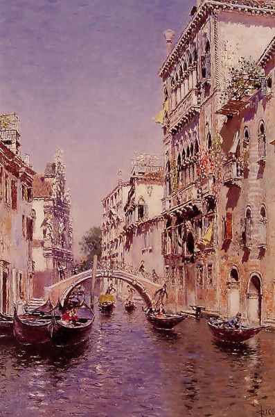 The Sunny Canal Oil Painting by Martin Rico y Ortega