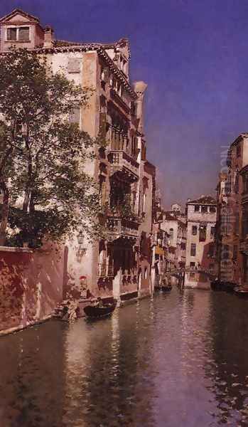 Canal San Giovane Oil Painting by Martin Rico y Ortega