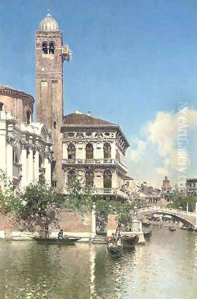 Palazzo Labia, Venice Oil Painting by Martin Rico y Ortega