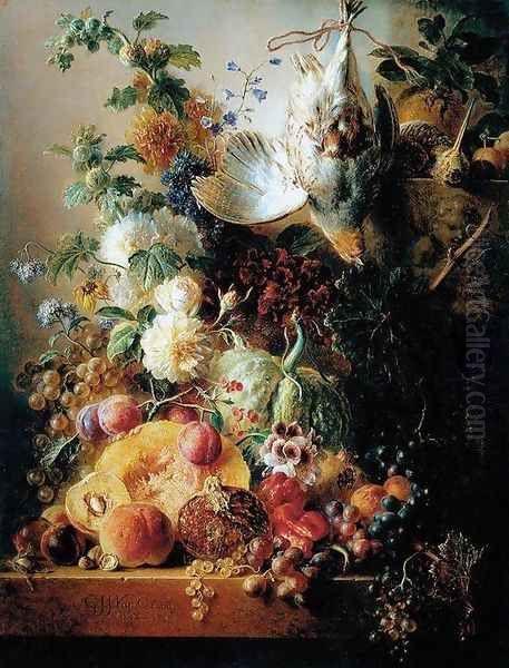 Still-Life of Fruit 1842-43 Oil Painting by Georgius van Os