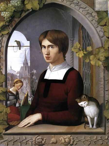 Portrait of the Painter Franz Pforr Oil Painting by Johann Friedrich Overbeck