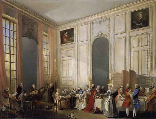 Afternoon Tea at the Temple 1766 Oil Painting by Michel-Barthelemy Ollivier