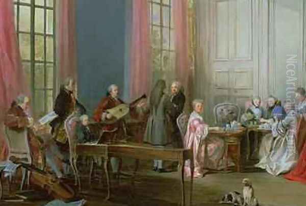 The Young Mozart at the clavichord Oil Painting by Michel-Barthelemy Ollivier