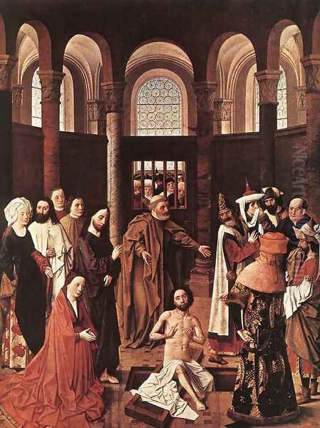 The Raising of Lazarus c. 1455 Oil Painting by Aelbert van Ouwater