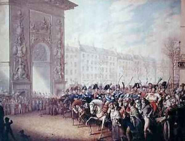 The Entrance of the Emperors into Paris Oil Painting by George Emmanuel Opitz