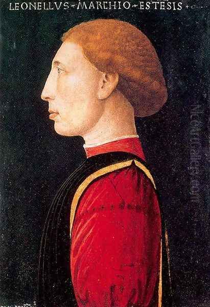 Portrait of Lionello d'Este 1447 Oil Painting by Giovanni da Oriolo