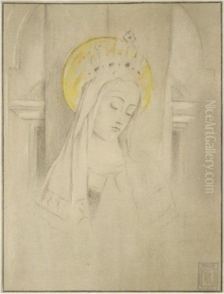 Dessin Oil Painting by Fernand Khnopff