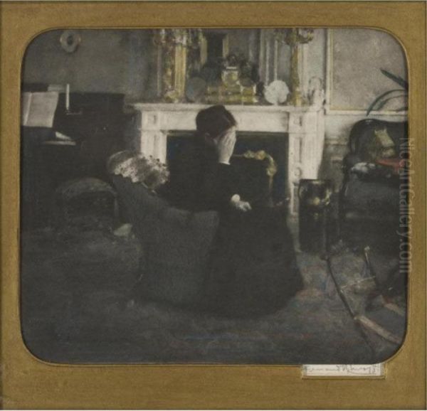 En Ecoutant Du Schumann Oil Painting by Fernand Khnopff