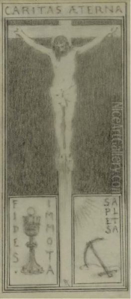 Caritas Aeterna Oil Painting by Fernand Khnopff