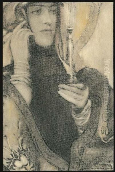 L'encens Oil Painting by Fernand Khnopff