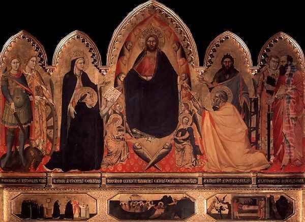 The Strozzi Altarpiece 3 Oil Painting by Orcagna