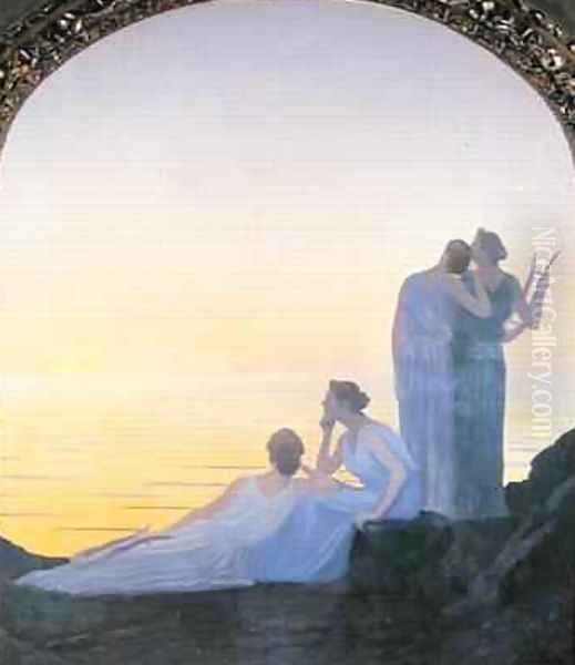 An Evening in Ancient Times, 1908 Oil Painting by Alphonse Osbert