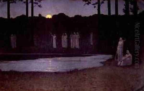 Songs of the Night Oil Painting by Alphonse Osbert