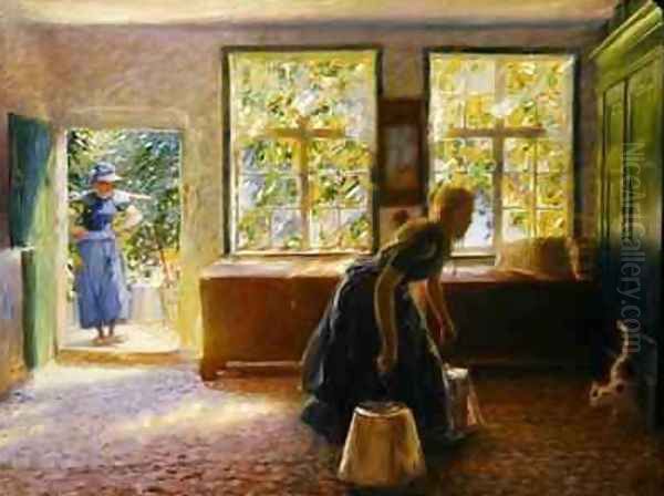 A Hall in Borgfeld Oil Painting by Hans Olde