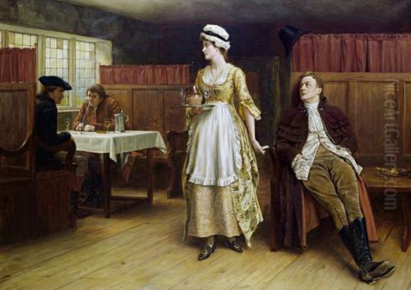 Forewarned Is Forearmed Oil Painting by George Goodwin Kilburne