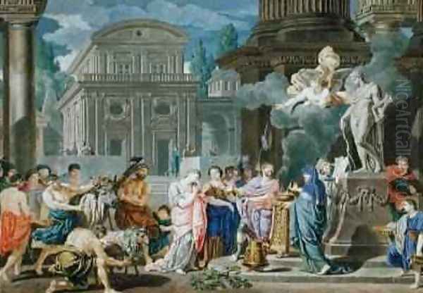 Sacrifice of Apollo, 1702 Oil Painting by Richard van Orley