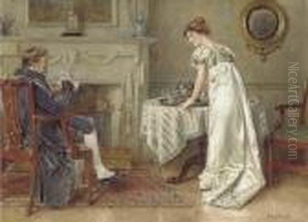 Elegant Company Oil Painting by George Goodwin Kilburne