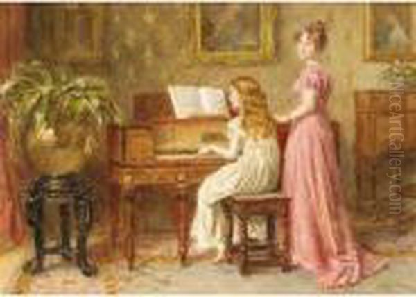 The Music Room Oil Painting by George Goodwin Kilburne