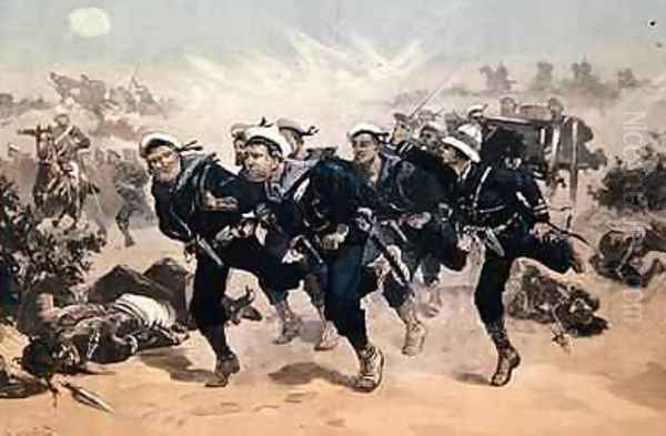 Blue Jackets to the Front, from The Illustrated London News, 29th March 1884 Oil Painting by Overend, William Heysham