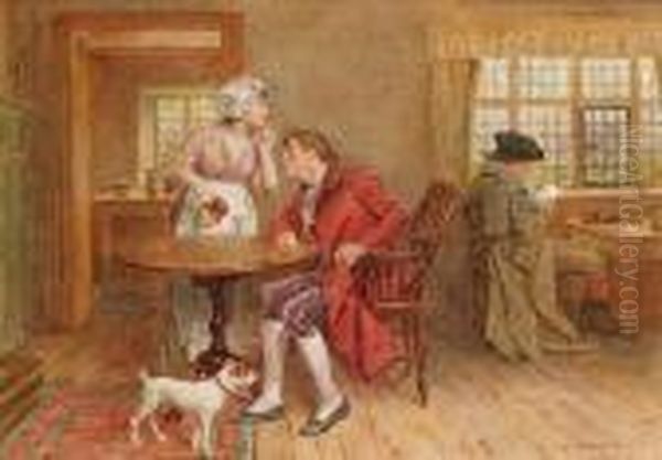 At The Tavern Oil Painting by George Goodwin Kilburne