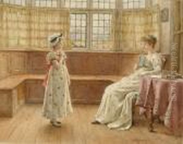 A Difficult Question Oil Painting by George Goodwin Kilburne