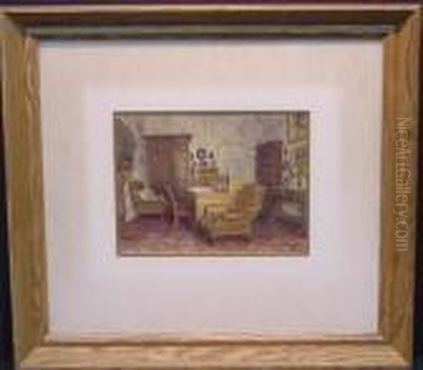 A Gentleman's Study Oil Painting by George Goodwin Kilburne