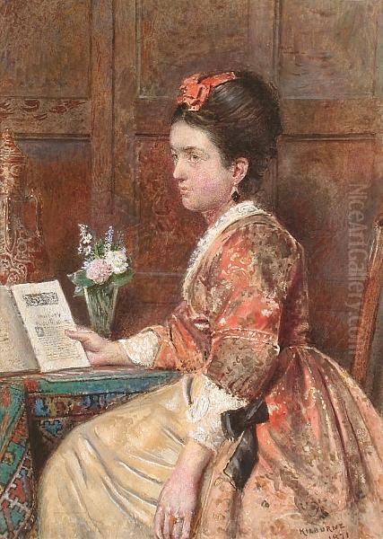 Portrait Of A Seated Lady Oil Painting by George Goodwin Kilburne