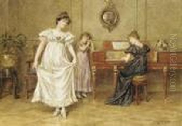 The Dancing Lesson Oil Painting by George Goodwin Kilburne