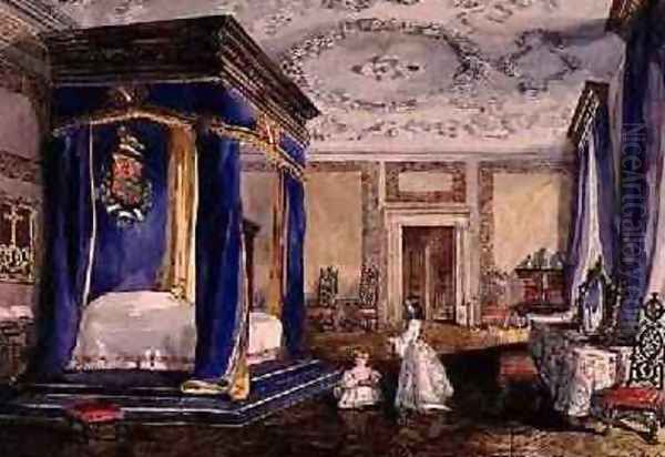 Bedroom in Corley Castle Carlisle Oil Painting by Rebecca Dulcibella Orpen