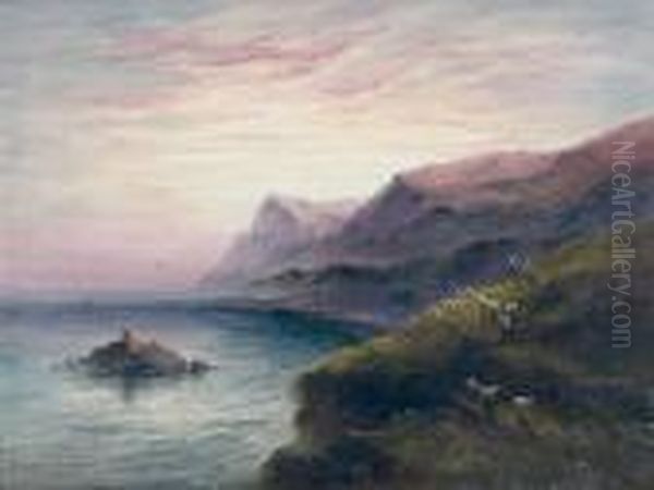 Channel Island Coastal Landscape Oil Painting by S.L. Kilpack