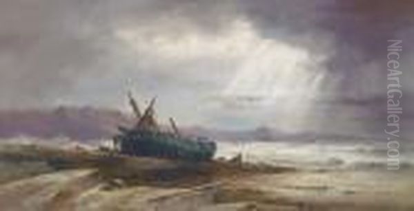 Salvaging The Wreck Oil Painting by S.L. Kilpack