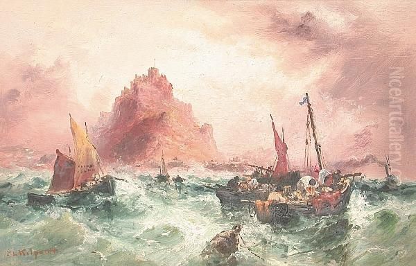 Shipping Off St. Michael's Mount Oil Painting by S.L. Kilpack