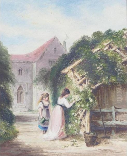 Garden Scenes Oil Painting by S.L. Kilpack