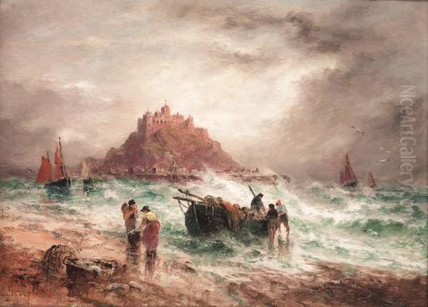 St. Michaels Mount, Cornwall Oil Painting by S.L. Kilpack