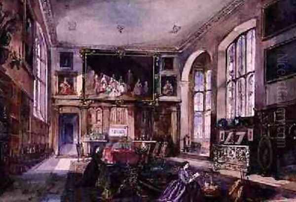 The Hall Loseley Park Surrey 1865 Oil Painting by Rebecca Dulcibella Orpen