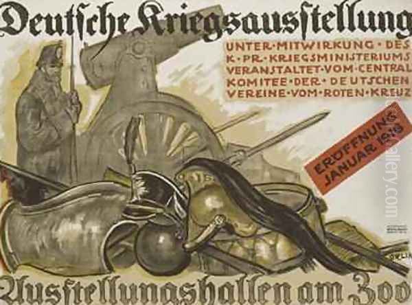 German advertisement for a war exhibition in Berlin Oil Painting by Emil Orlik