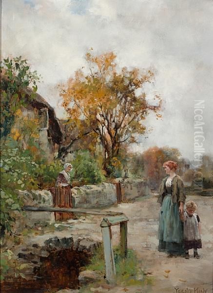 A Friendly Visit Oil Painting by Henry John Yeend King