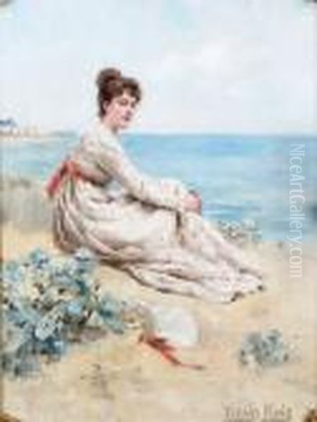 Reverie En Bord De Mer Oil Painting by Henry John Yeend King