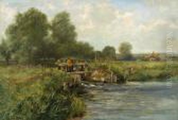 The River Thames At Pangbourne,berkshire Oil Painting by Henry John Yeend King