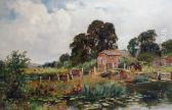 The Mill Pond Oil Painting by Henry John Yeend King